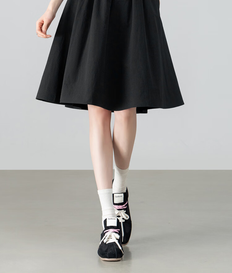 Shangdu Bira Petite Pear-Shaped Slimming Pleated A-Line Skirt for Women Spring Summer Casual Mid-Length Skirt 19