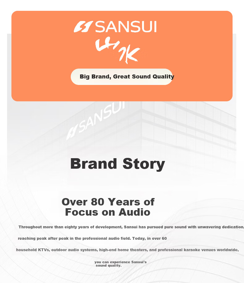 SANSUI 66B Home Subwoofer Wireless Bluetooth Laptop Desktop Computer Speakers Gaming Competitive E-sports Home Theater Hi-Fi Multimedia Speaker 1