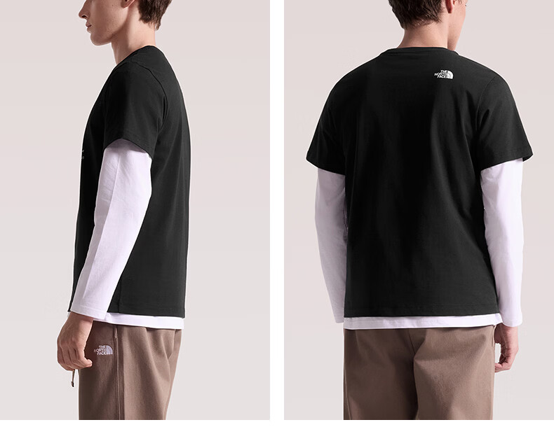 The North Face Unisex Printed Short Sleeve T-Shirt Outdoor Breathable Off-White QLI M 4