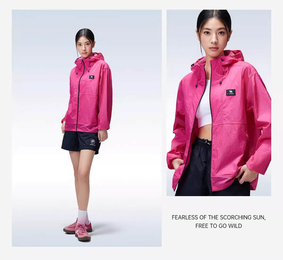 CAMEL Outdoor Sun Protection Jacket 2026 Spring Summer New Cooling Breathable Coat A36BA49026 (Dilraba Dilmurat Style) 16