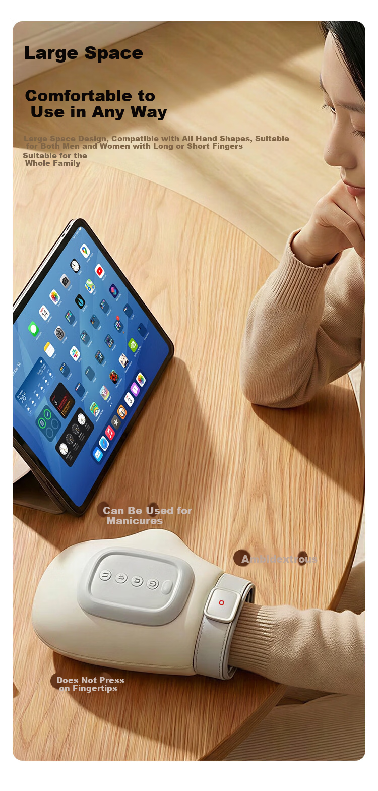 JD Jingzao Hand Massager Therapy Device for Palm, Wrist, Joint, and Tendonitis, Mouse Hand Heat Therapy - New Year Gift for Elders, Mom, Mother's Day, Women's Day 6