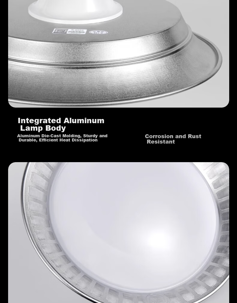 Yaming LED Tri-proof Industrial UFO Light E27 Screw Base Super Bright Factory Workshop Warehouse Pendant Lamp 65W 9