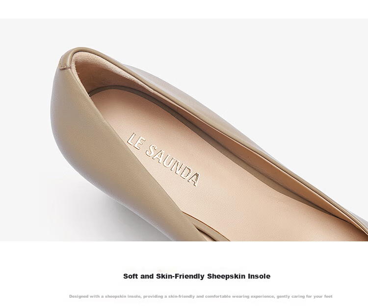 Laird & Dane 2026 Spring Summer New Genuine Leather Commuting Stiletto Heels Women's Premium 6T66301 Pink PNP35 5