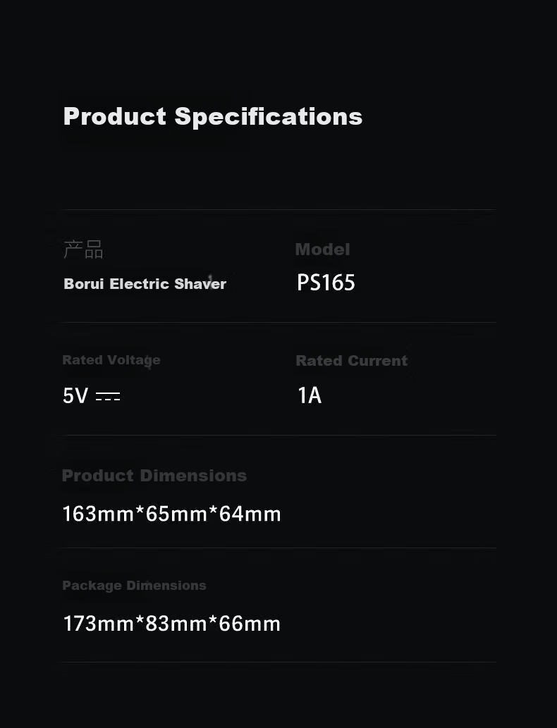 FLYCO Borui Series Electric Shaver Anti-Pinch Washable Fast Charging Wet and Dry Beard Trimmer Gift for Boyfriend Father Holiday Birthday New Year PS165 11