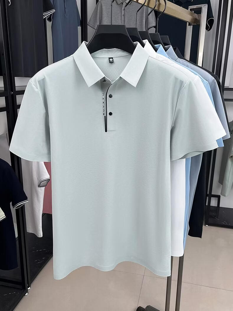 ROMON Ice Silk Sun Protection Polo Shirt Summer Men's Thin Cool Quick-Dry Fashion Casual Youth Short Sleeve T-Shirt 12