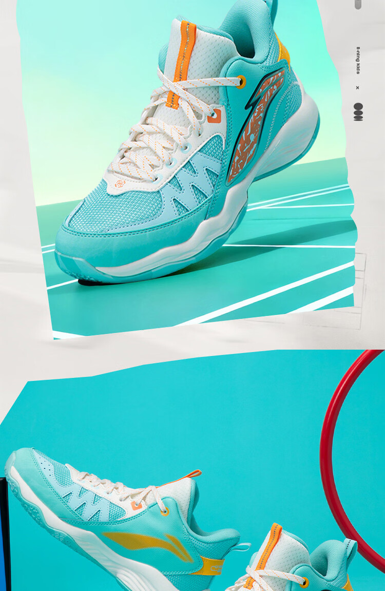 LI-NING Kids Basketball Shoes 2026 New Boys' Shock Absorption Rebound Anti-Torsion Sports Casual Basketball Sneakers 11