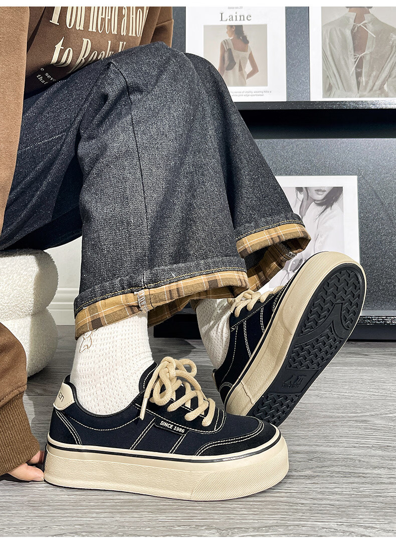 Renben Official Canvas Shoes for Women 2026 Spring Autumn Casual Breathable Sneakers Brown Size 36 9