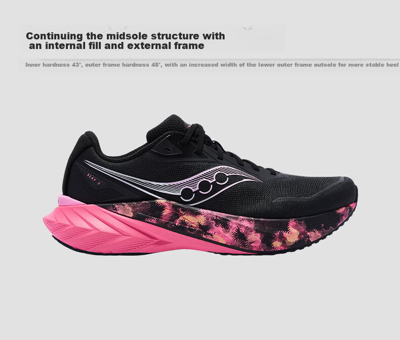 Saucony SLAY Full Carbon Plate 3 Running Shoes Black Pink 9 [Couple Model] 38.5 13