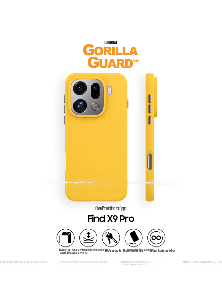 Xingqiu Guardian Premium Protective Case for OPPO Find X9 Pro Magnetic Quartz Sand Coating Heat Dissipation Cool Touch Minimalist Drop-Resistant Business Case Orange 4