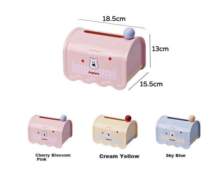 UBILI Creative Tissue Box with Spring, High-End Stylish Napkin Holder for Living Room Desktop Decoration, Model 7084 Blue 12