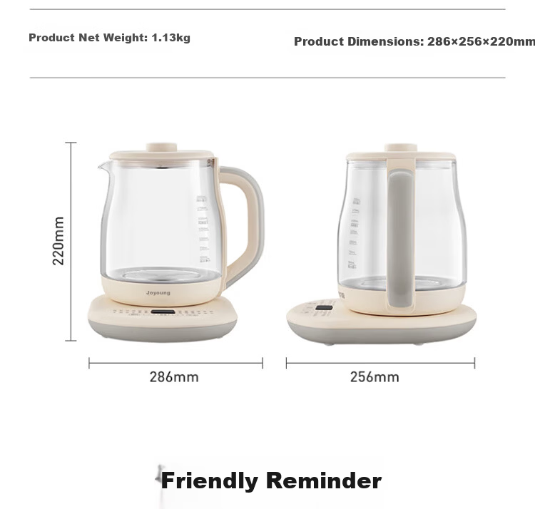 Joyoung 2L Multifunctional Temperature-Controlled Tea Maker Health Pot 316L Stainless Steel Office Electric Kettle 1200W High Power K20D-WY603 20