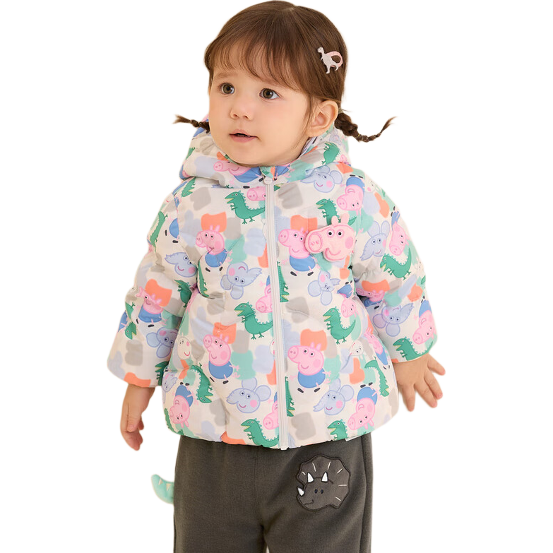 Balabala Down Jacket with Hood for Boys and Girls Winter Peppa Pig IP 200424107206