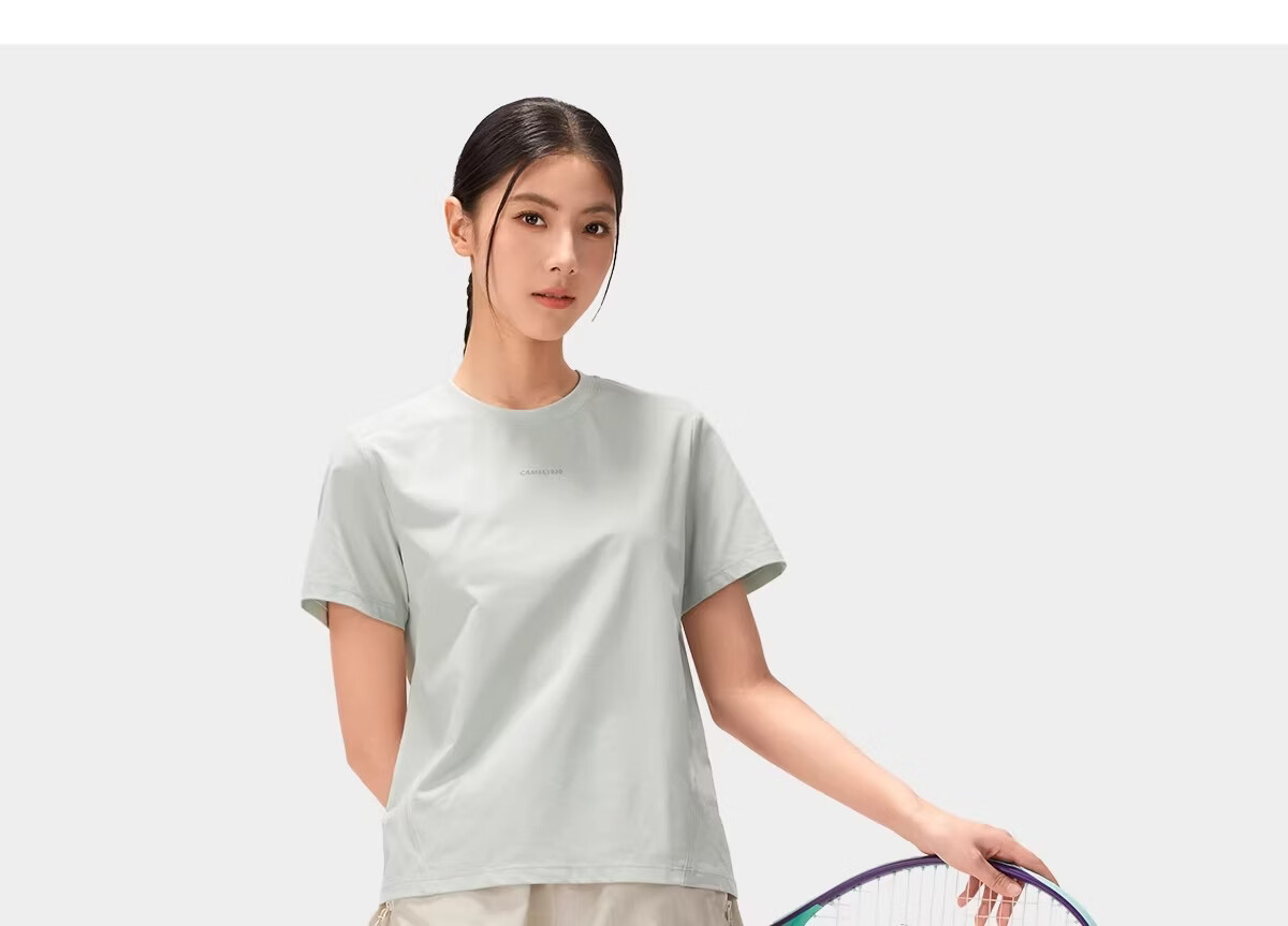 CAMEL Outdoor Quick-Dry T-Shirt Women Summer 26 Short Sleeve Original Yarn Cooling Breathable Hiking Mountaineering Sun Protection T-Shirt Men 1053 29
