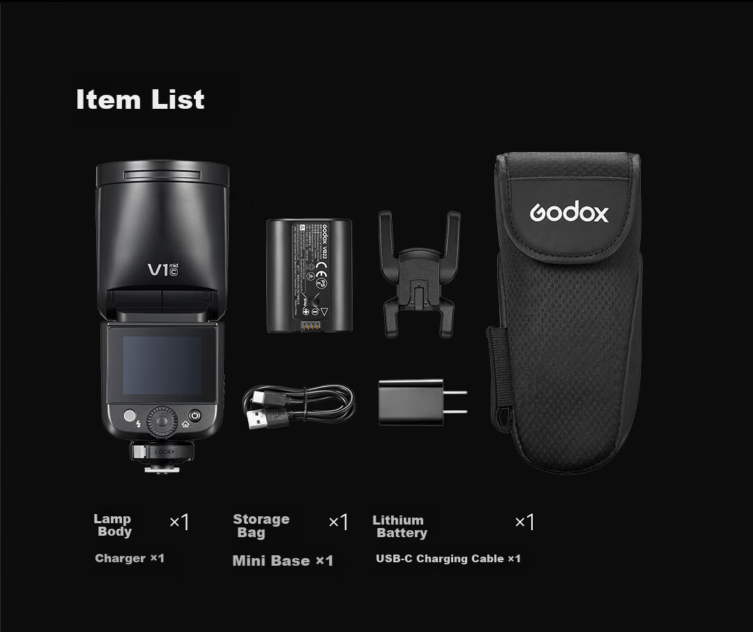 Godox V1 Mid-Touchscreen On-Camera Flash High-Speed Sync TTL Lithium Battery Hot Shoe Light Portable Wedding Photography Flash [Fujifilm Version] 15
