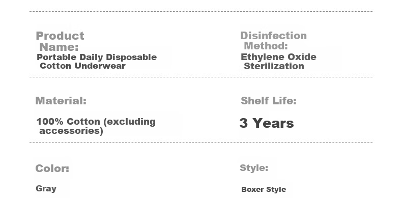 Guxu Disposable Men's Boxer Briefs Plus Size Large 200 Jin Cotton Sterile Daily Use No-Wash Shorts 6 Pieces 6
