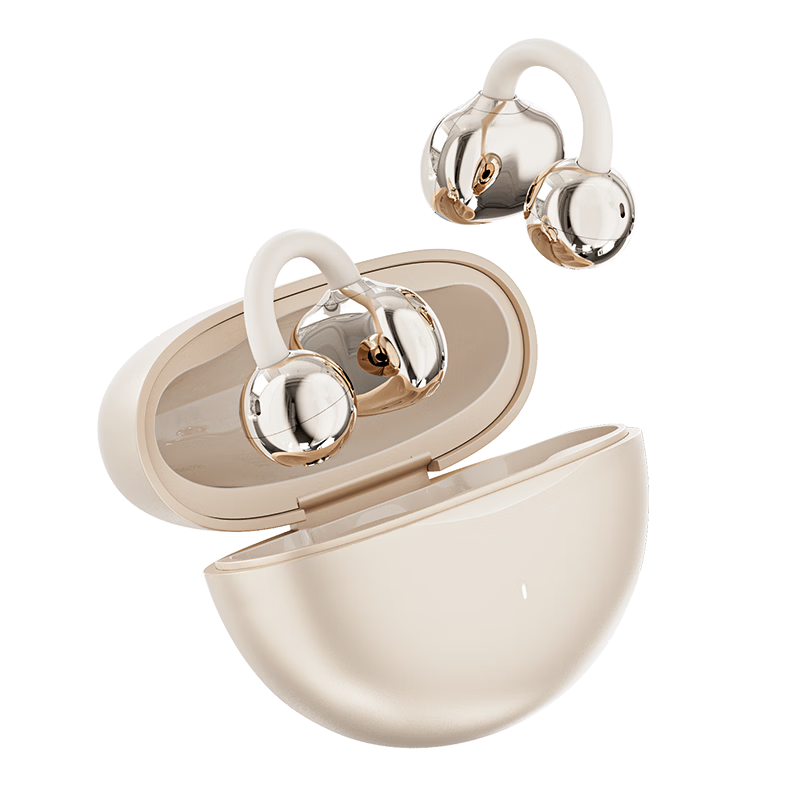 JiYin [Exquisite Fully Equipped 48 Hours] 6.0 Bluetooth Clip-On Earphones Music Sports Running Long Battery Life Open Ear Bone Conduction Ear Hook Compatible with Apple Huawei