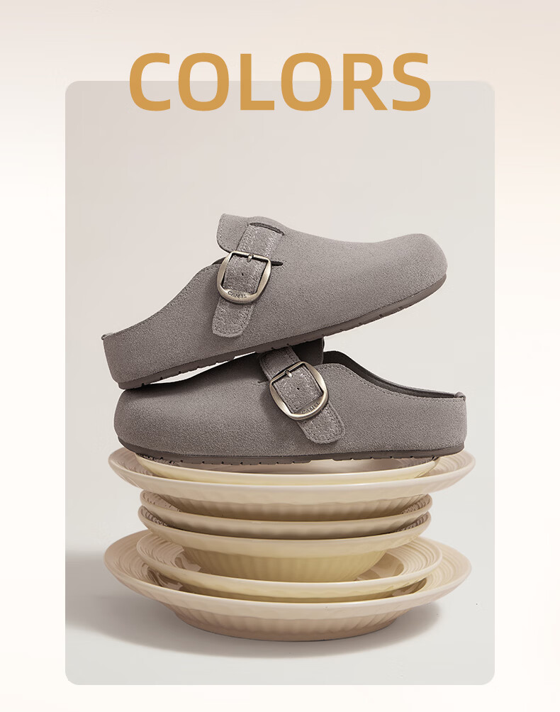 CAMEL Pine Bag 2nd Generation Birkenstock Style Half Slippers for Women Ethnic Casual Shoes L26S700197 Apricot Size 40 11