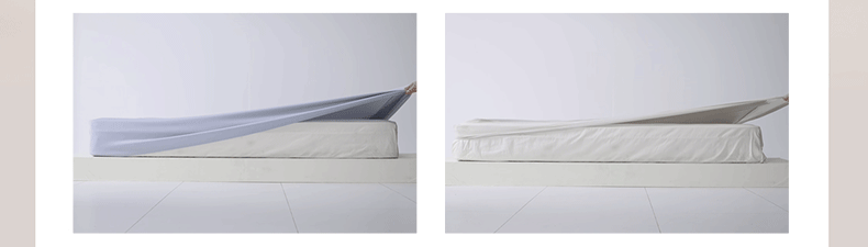 NetEase Yanxuan Cooling Mat [Recommended by Banfo] Biomimetic Skin-Feel Fairy Milk Jelly Mat Fitted Sheet 3-Piece Set - Mist Blue Gray 150*200cm 6