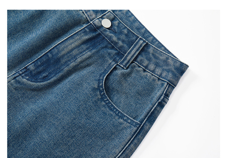 MT Walking Comfort Spring Cloud Soft Cotton Vintage Loose Straight High Waist Slim Fit Premium Women's Jeans 7