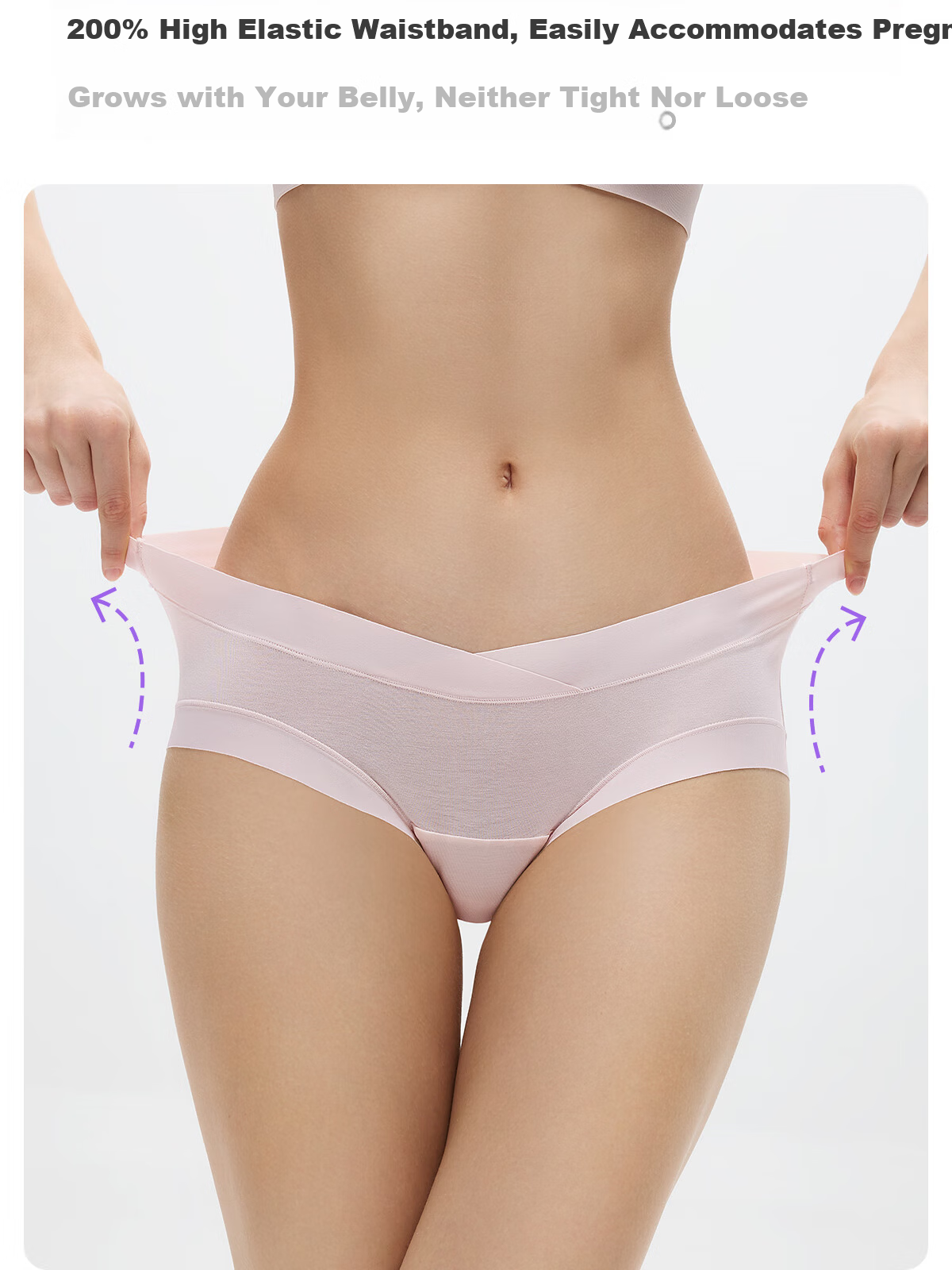 JOYNCLEON Maternity Cotton Low-Waist Seamless Extended Crotch Pregnancy Underwear EO Sterilized XXL jnk194189 14