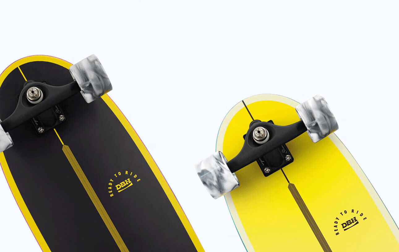 DBH Land Surfboard Children's Skateboard Adult Street Cruiser Beginner Five-Star Professional Cruiser Gold Ink 31.5 Inch 27