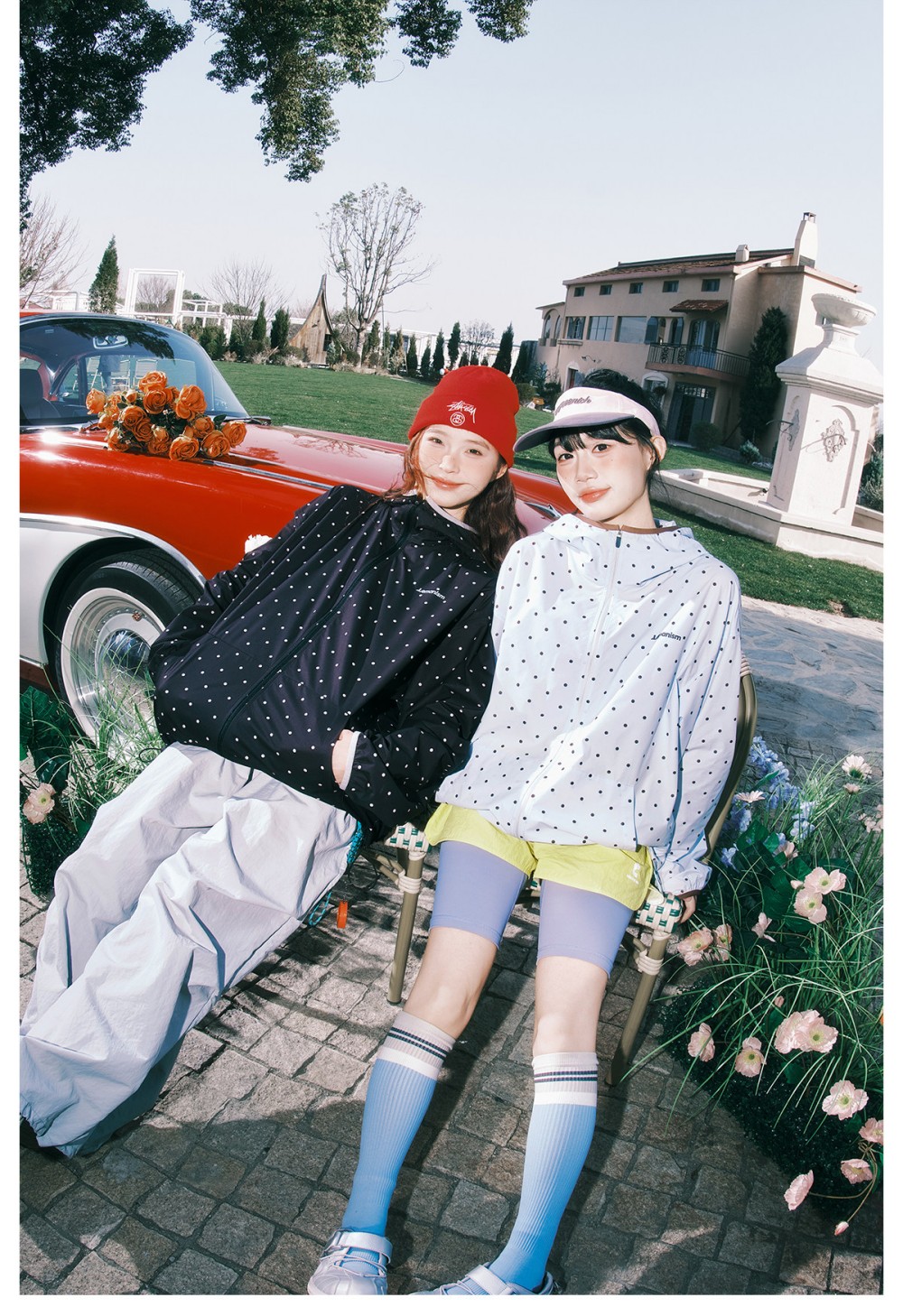 LEMANISM Trendy Polka Dot Printed Physical Sunscreen Jacket Men 2026 Spring Summer New Couple Loose Jacket Blue XL 32