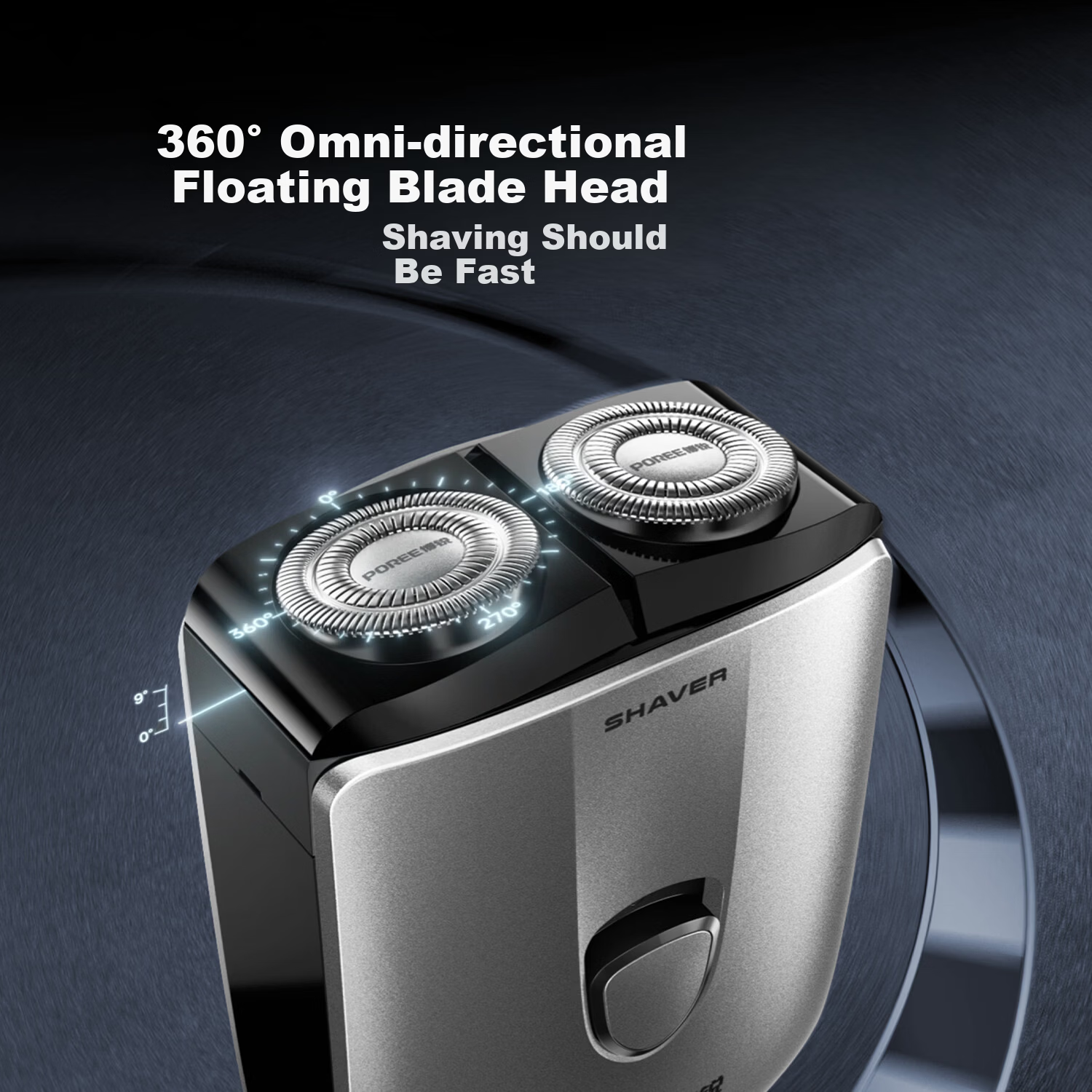 FLYCO Borui Electric Shaver Men's Rechargeable Portable Dual-Head Rotary Mini Razor P31 Birthday Gift for Dad Husband