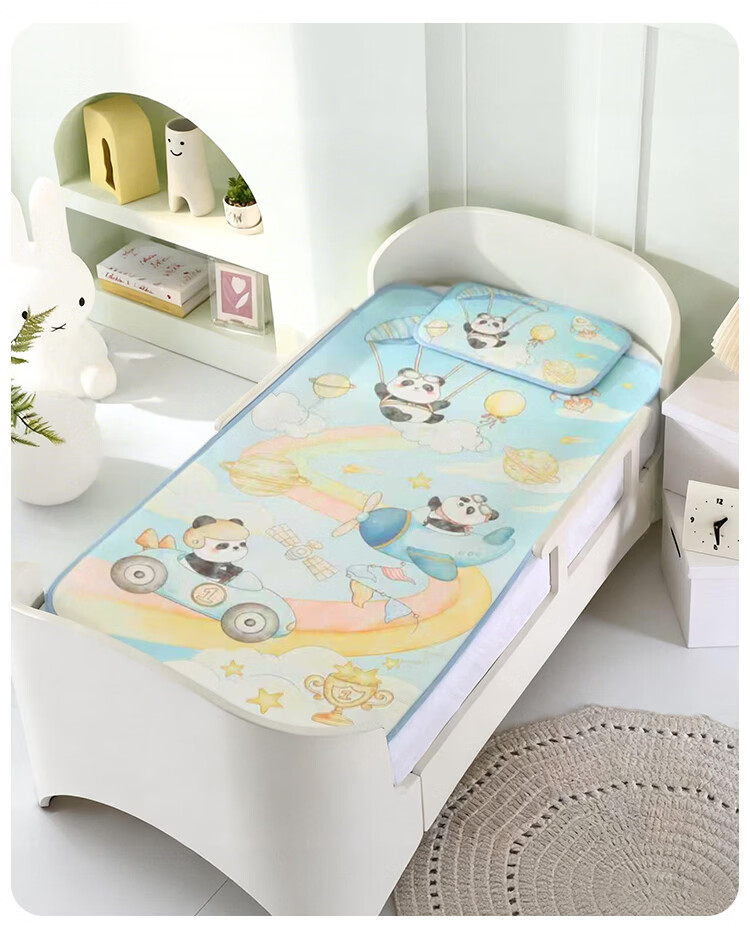 9i9 Baby Cooling Mat Infant Summer Cooling Pillow Buckwheat Husk Newborn Children's Ice Silk Breathable 2-Piece Set - Watermelon 10