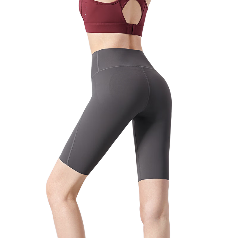 CAMEL Original Yarn Sun Protection Yoga Shorts Women Ice Cooling Breathable Sports Biker Shorts Y26BY1L7024A Rock Mist Gray M