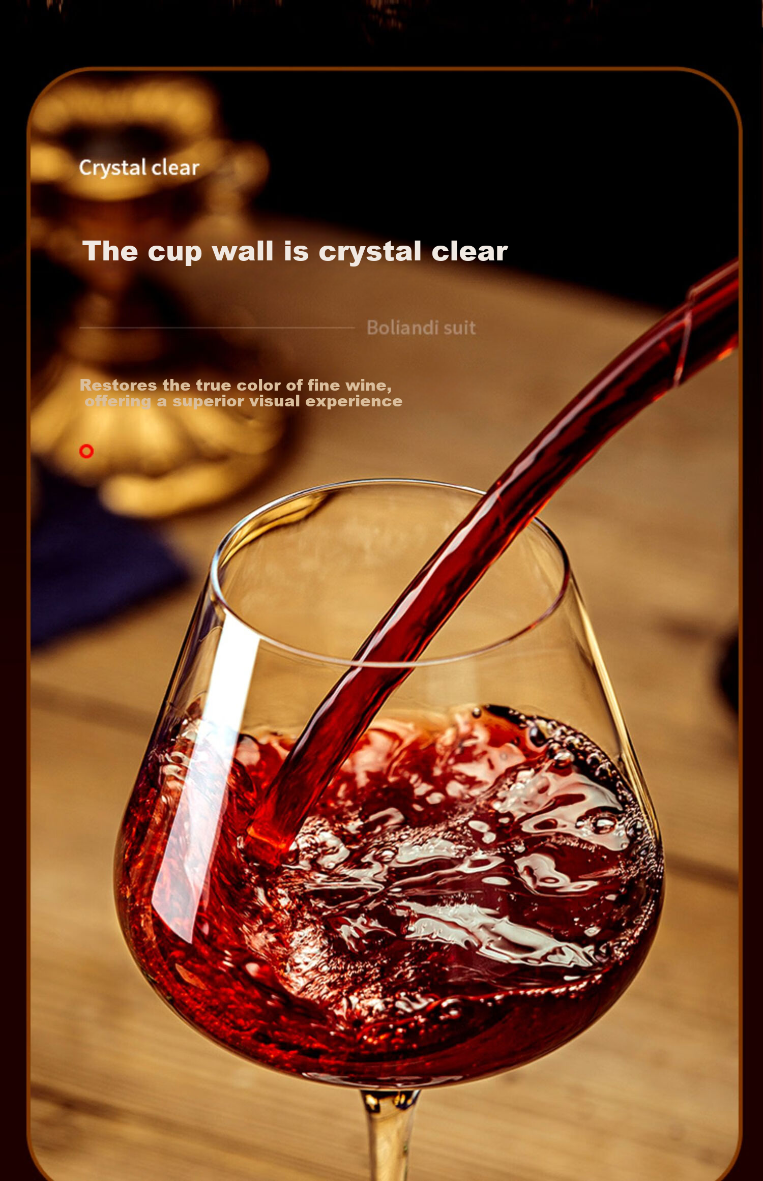 FANKAQI Luxury Crystal Wine Glass Set with Decanter High Stem Red Wine Glasses Gift for Housewarming Birthday Holiday 11