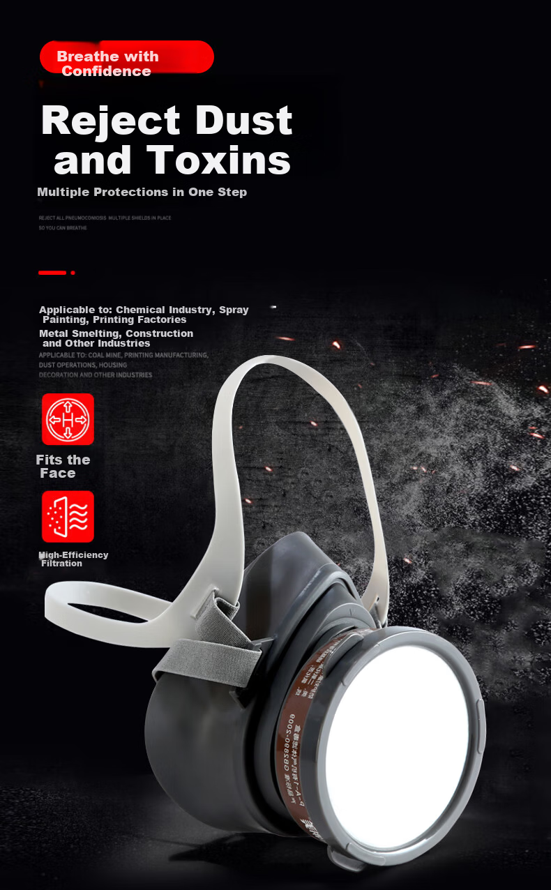 CM Chaomei 3300 Gas Mask Industrial Spray Paint Protective Anti-Formaldehyde Toxic Gas Chemical Pig Nose Respirator (1 Box) 1