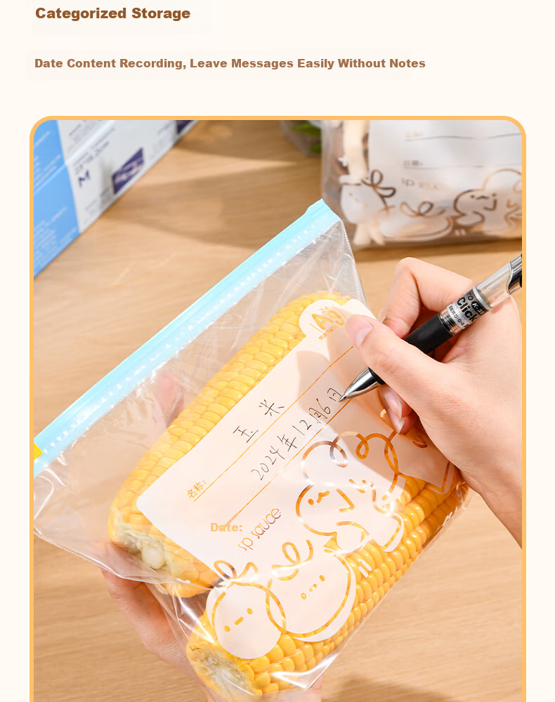 SP SAUCE Antibacterial Fresh-Keeping Sealable Slider Zipper Food Bags Medium + Large Combo 35 Pieces 13