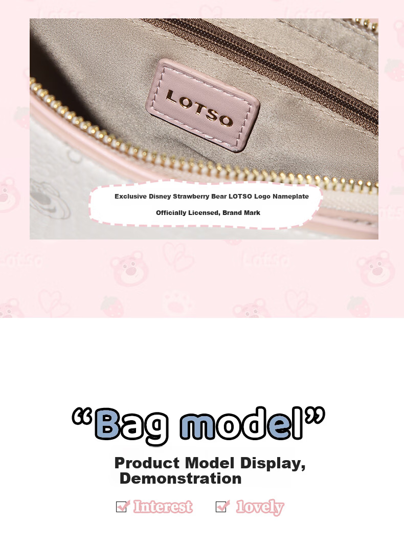Disney 2026 Strawberry Bear Collaboration Crossbody Bag for Women - 3.8 Goddess Festival Birthday Gift 10