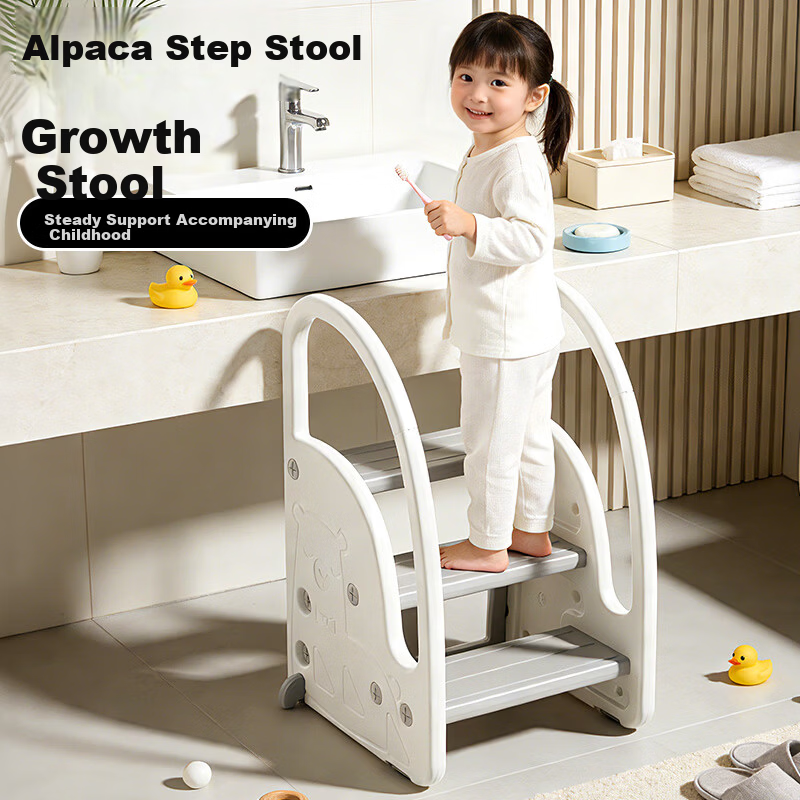 DEERC Kids Handwashing Stool Baby Potty Step Stool Non-Slip Footrest Ladder Step Chair Birthday Gift