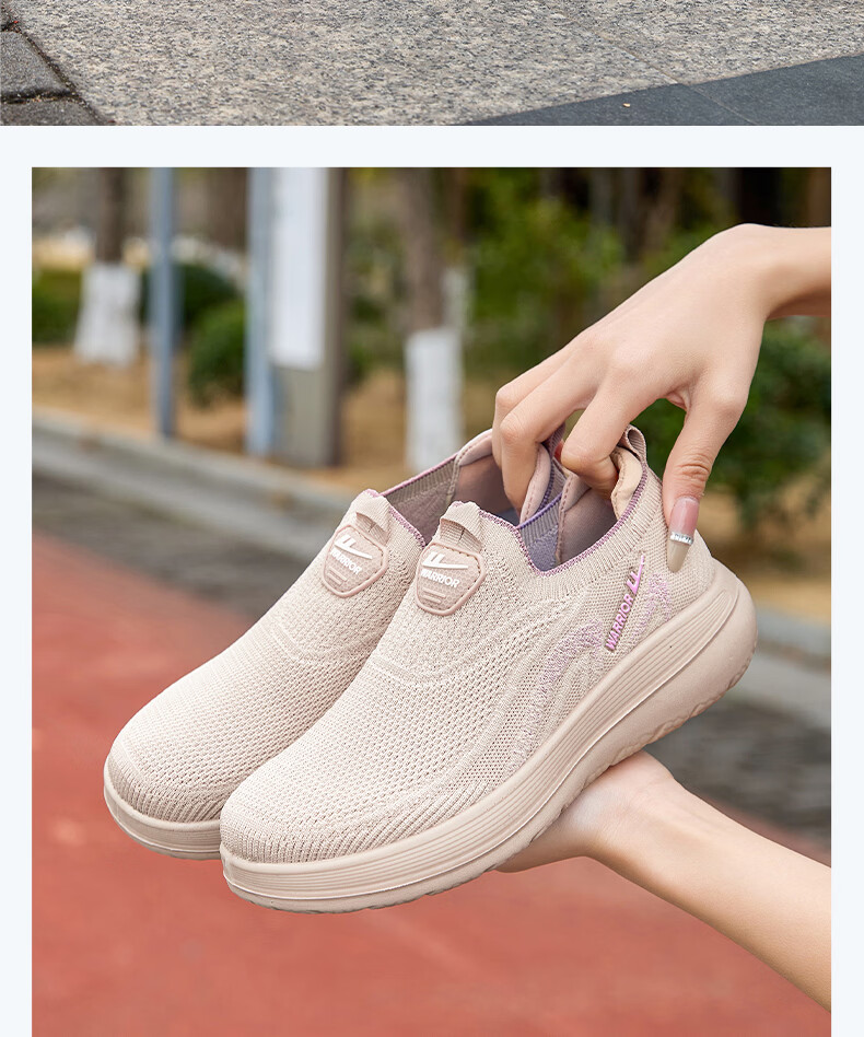Warrior Elderly Women's Slip-On Breathable Mesh Non-Slip Sports Casual Shoes Black Purple Size 39 Model 2026 8