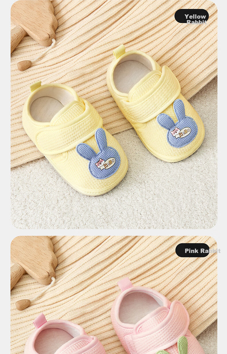 More Rabbit Toddler Walking Shoes Spring and Autumn New Boys Girls Soft Sole Anti-Slip Pre-Walking Shoes 14