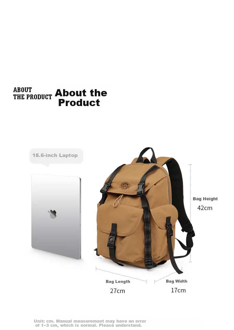 Dickies Large Capacity Waterproof Lightweight Outdoor Camping Hiking Travel Commuter Laptop Backpack 14