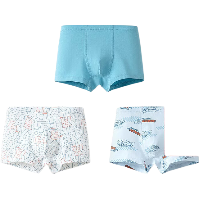 BALABALA Boys' Boxer Briefs, Cotton Children's Shorts, No Wedgie, for Toddlers And Older Kids, Three-Pack, 209925170110