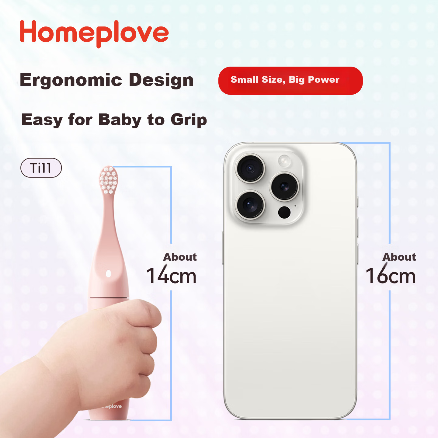 Homeplove Kids Electric Toothbrush with Smart Voice Reminder Soft Bristles for 0-3-6 Years Gum Care Birthday Gift
