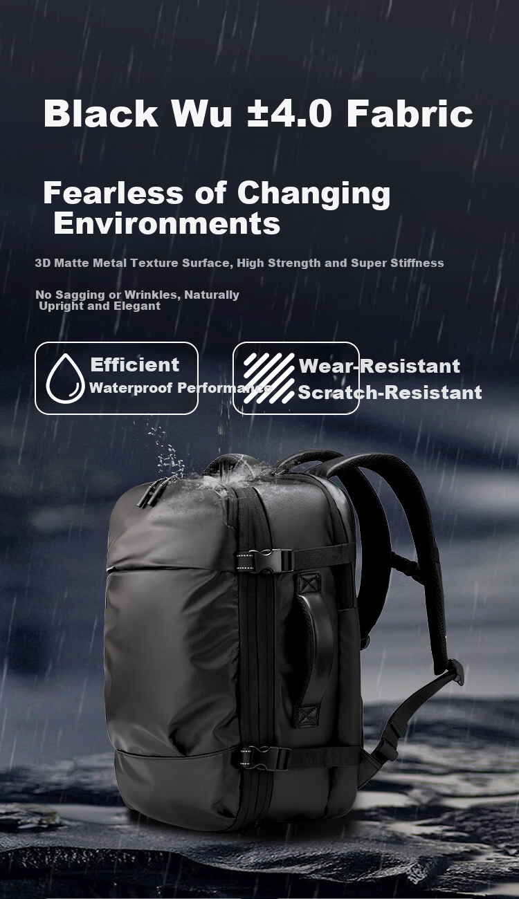 JD Jingzao Black Warrior AVANT PRO Multifunctional Sports Backpack TPU Travel Large Capacity Business Laptop Bag 3