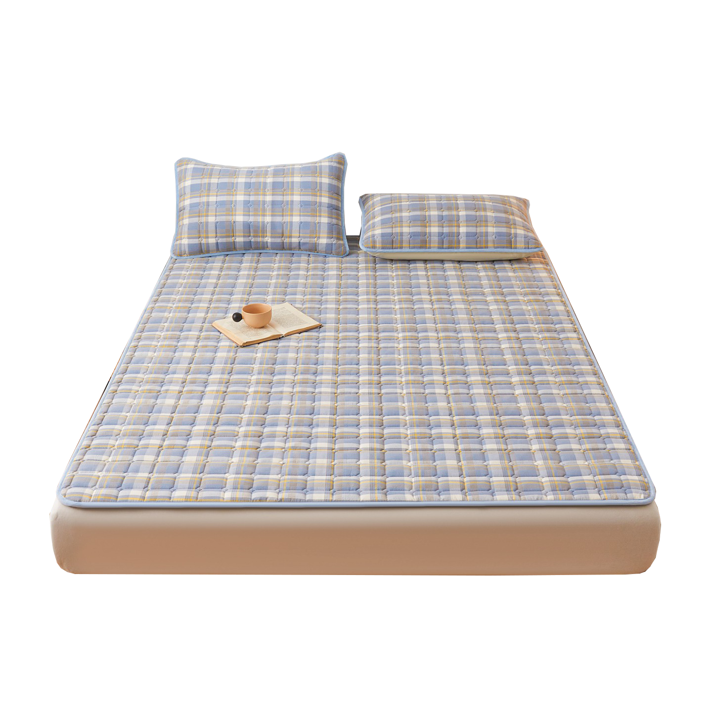 Wuyinliangpin Class A Cotton Mattress, Antibacterial Bed Cover, Foldable, Double Bed for Home Use, 1.8*2 Meters