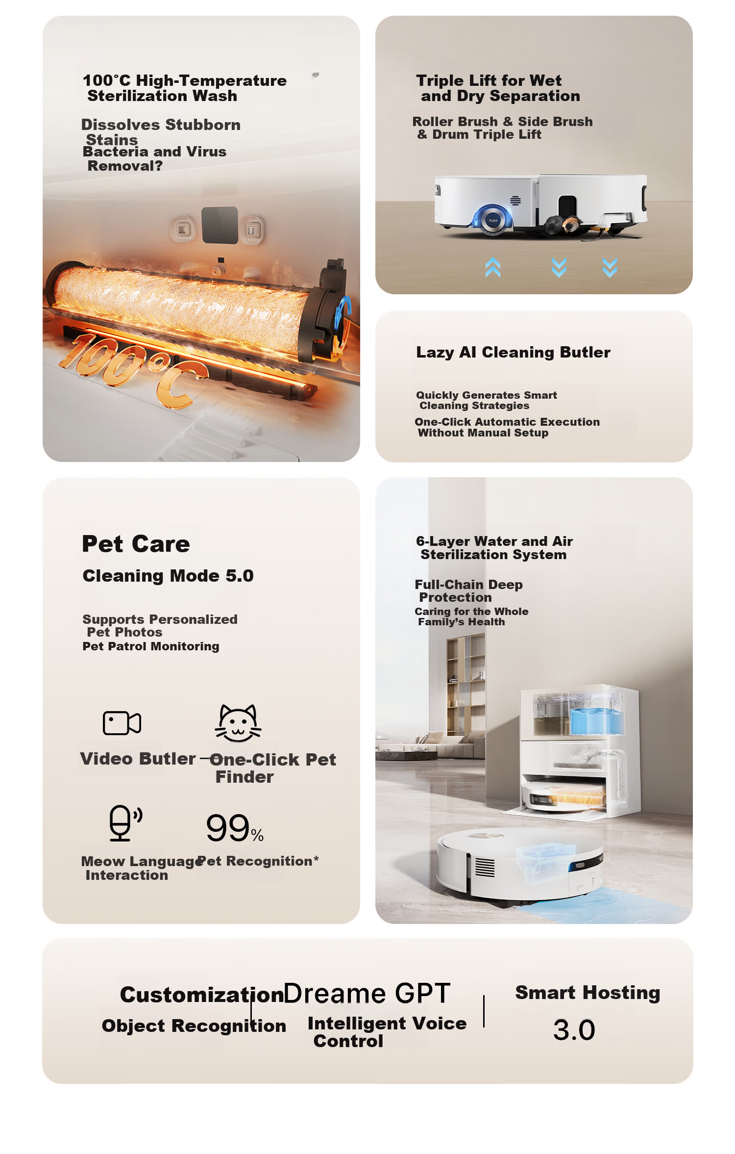 Dreame S60 Selected Drum Sweeping Robot Vacuum Mop Combo Automatic Cleaning Robot Water Tank Version RLH21SE 5