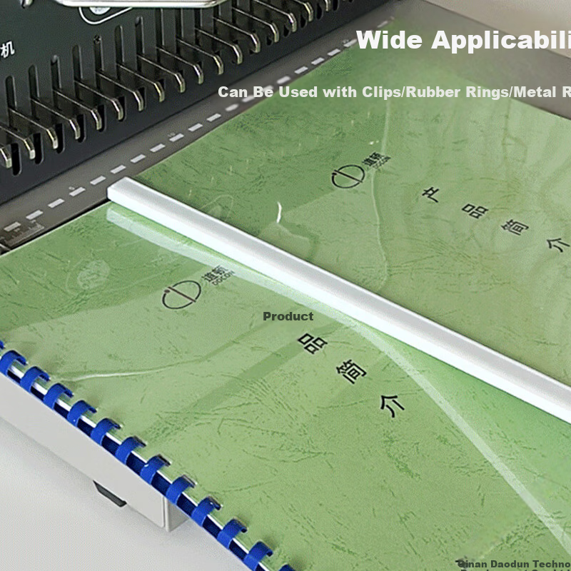 Doton A4 0.125mm Thick 50 Sheets PET Transparent Binding Cover Document Plastic Coil Iron Ring Strip Binding Machine Accessories Transparent Binding Cover