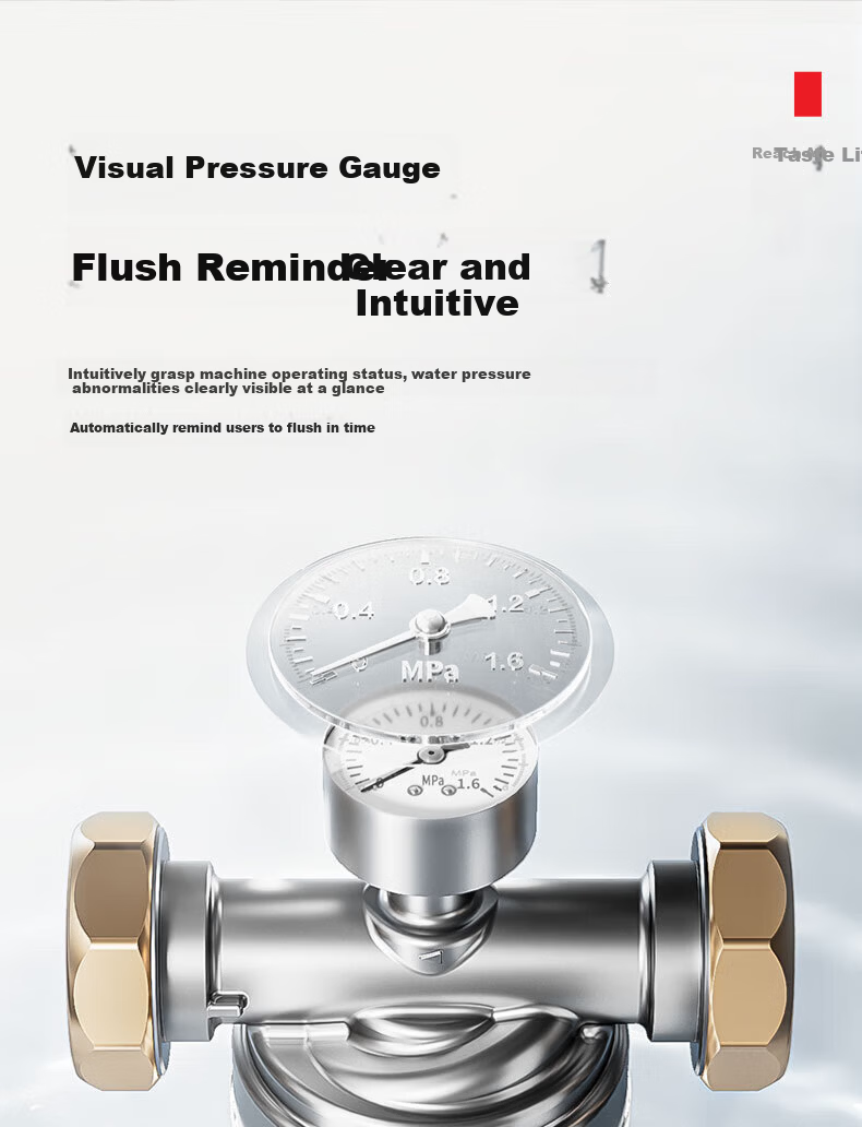 TOSHIBA Pre-filter 40 Micron Dual Mesh Filter Dual Turbine Backwash Real-time Pressure Monitoring 9T High Flow Whole House Self-cleaning Water Purifier TQ40-01 11