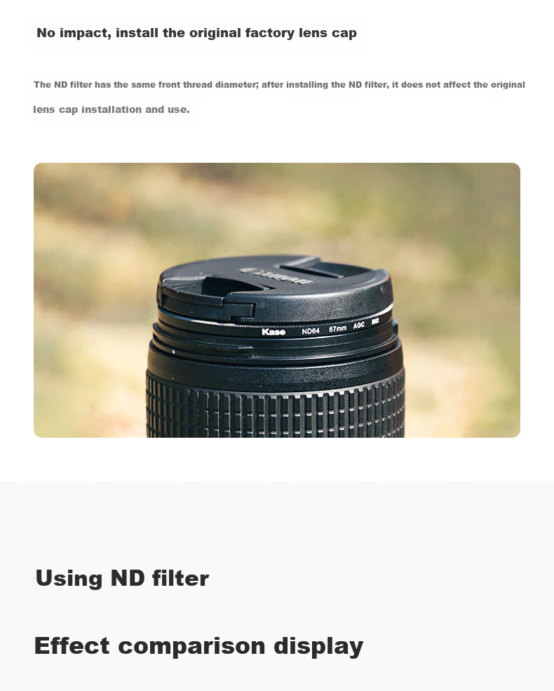 Kase ND8 Neutral Density Filter (3 Stops) 43mm AGC Water Flow Waterfall Long Exposure Slow Shutter Motion Blur 8