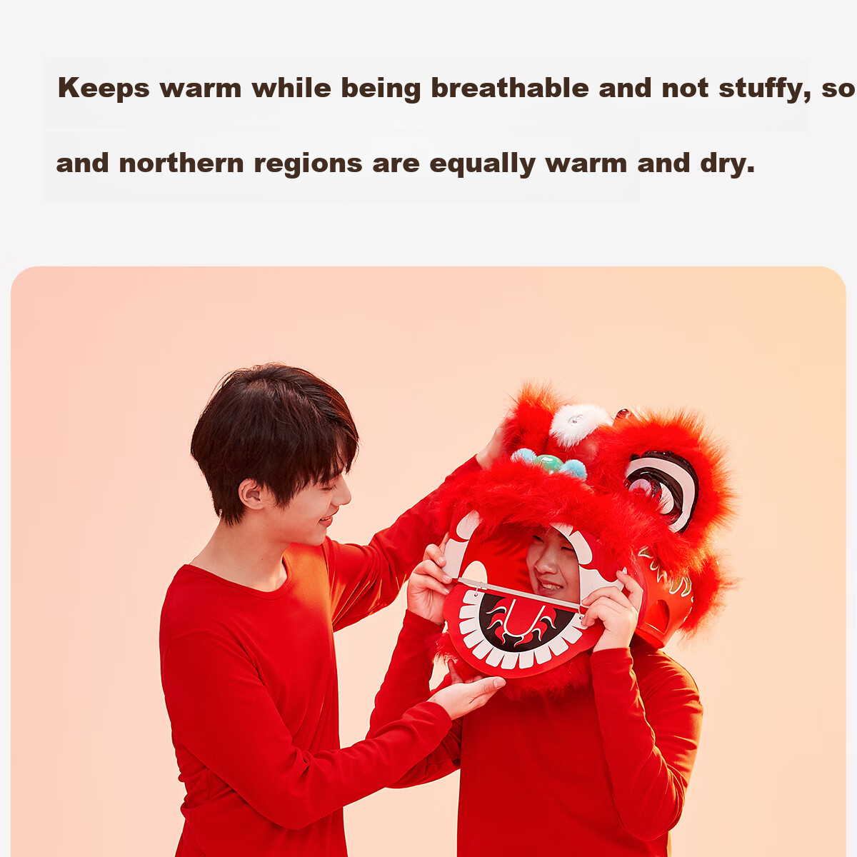 COCO SMART Children's Red Thermal Underwear Set for the Year of the Horse 2026, Boys and Girls New Year Autumn Clothes, 12 Years Old 9