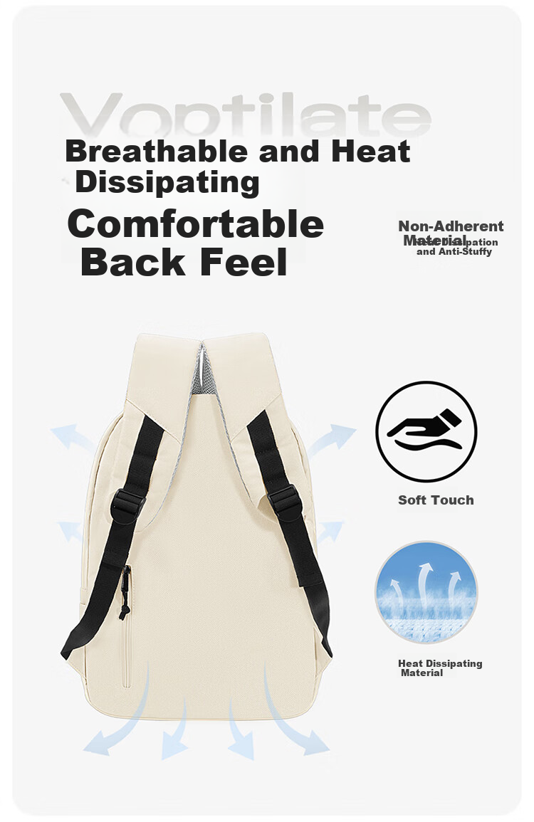 Biyoumei Large Capacity Fashion Backpack Casual Travel Laptop Bag School Backpack for High School, College, and Middle School Students Unisex 4