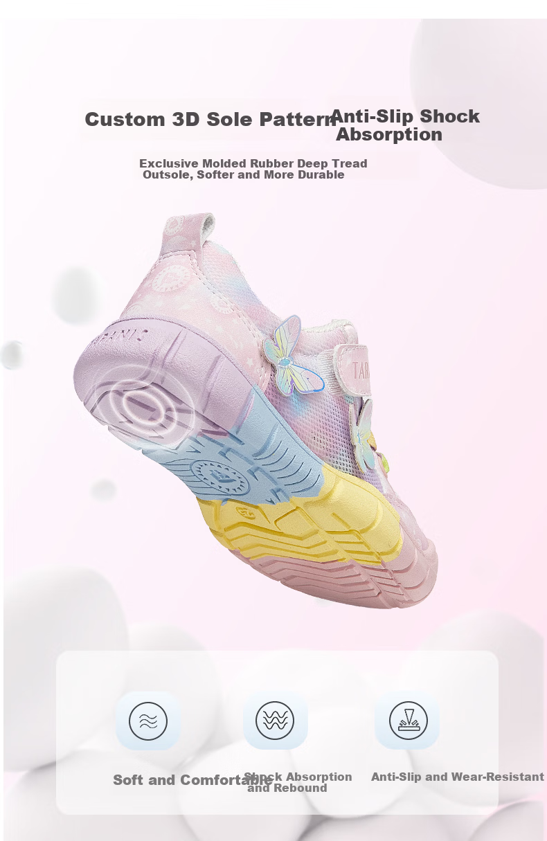 TARANIS Spring Kids Balance Bike Shoes Anti-Collision Sports Shoes Girls Anti-Kick Breathable Casual Shoes Size 32 5