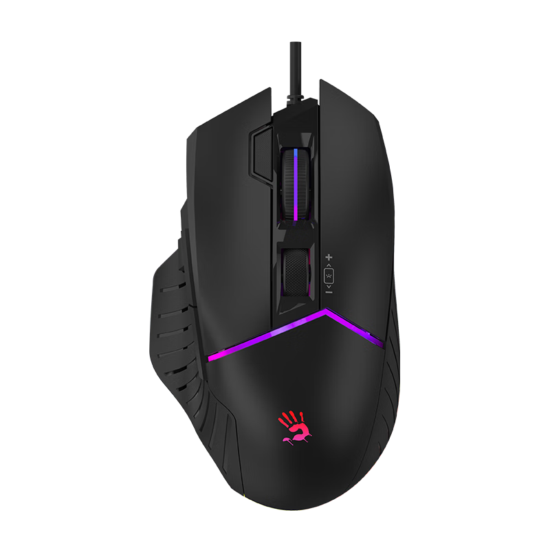 A4TECH W95Max Large Right-Hand Wired Mouse Gaming Mouse E-Sports Mouse Specialized Triangular Mouse Blood Hand Phantom Black Wired