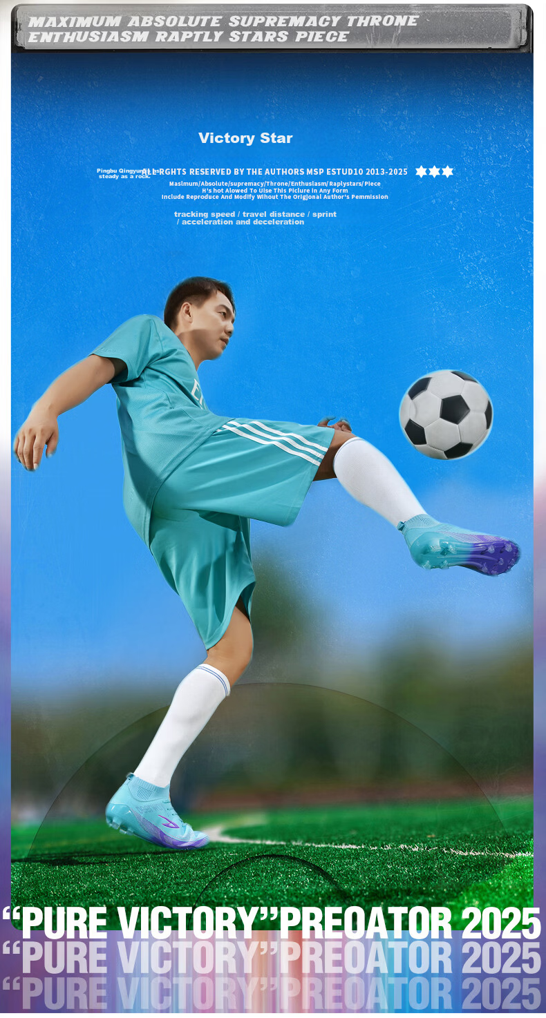 DEERWAY Youth Soccer Shoes AG Studs Grass Field Non-Slip Wear-Resistant Training Match Shoes Rose Red Purple AG Studs Size 41 7